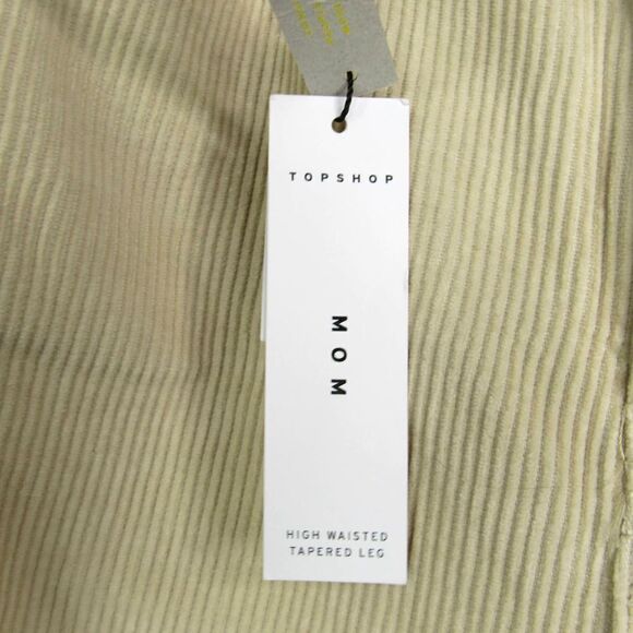 TOPSHOP Corduroy Mom Jeans In Cream Sz 4 - Picture 5 of 8